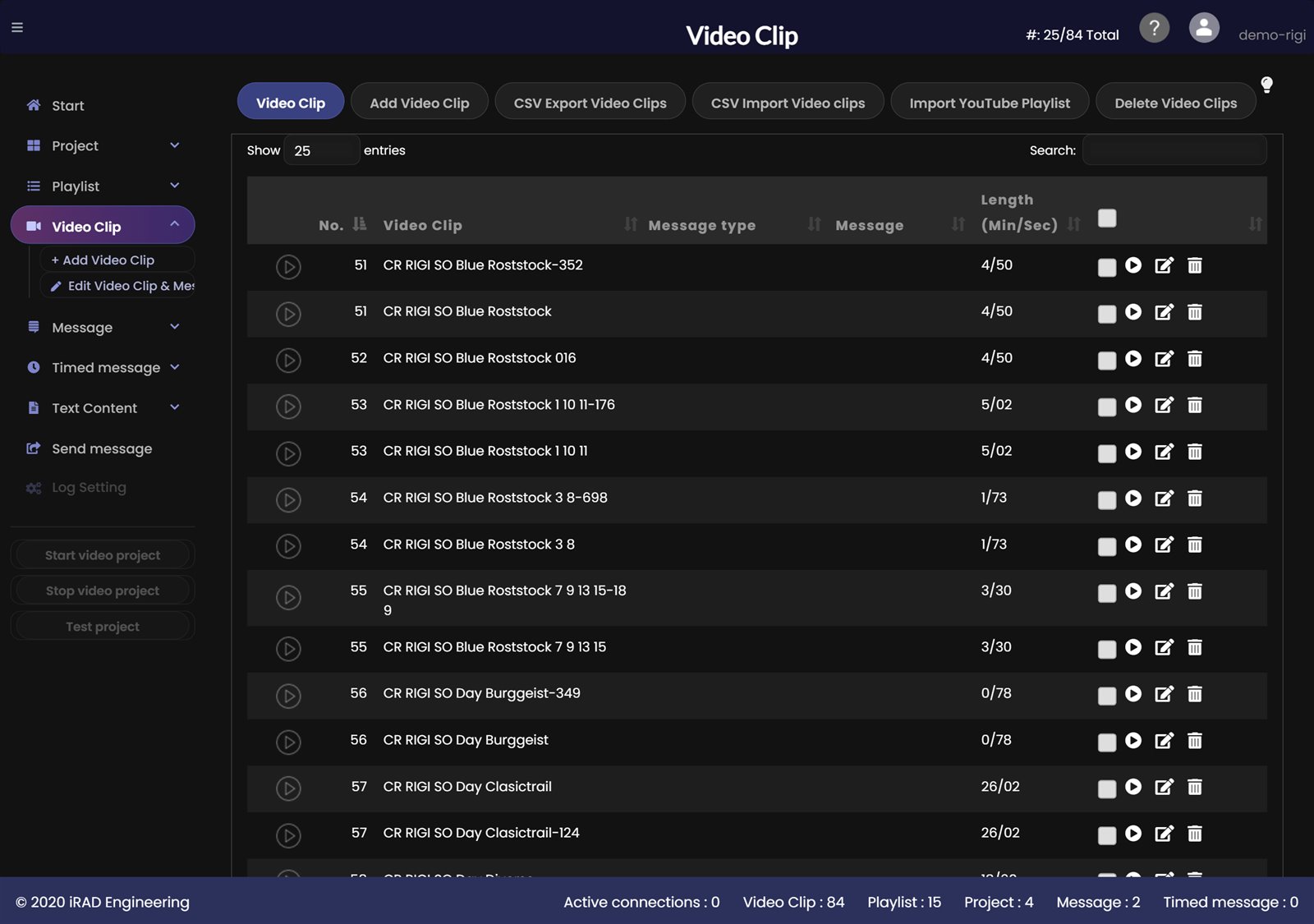Menu Video Clip