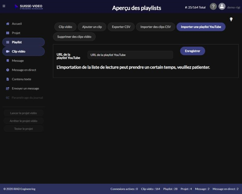 Importer une playlist YouTube