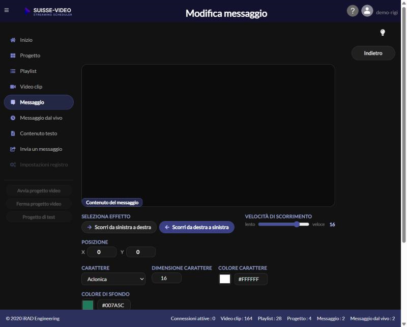 Modifica messaggio