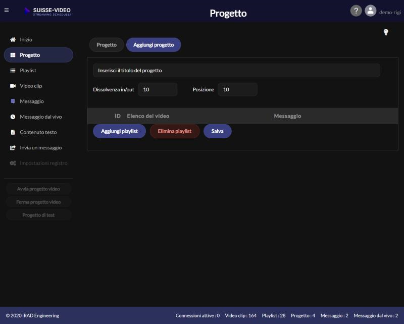 Aggiungi progetto