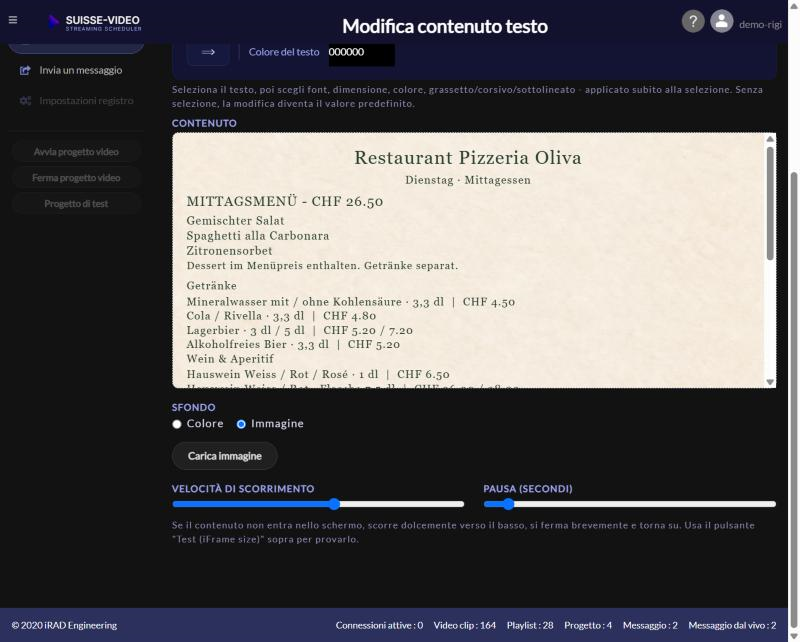 Sfondo e scorrimento