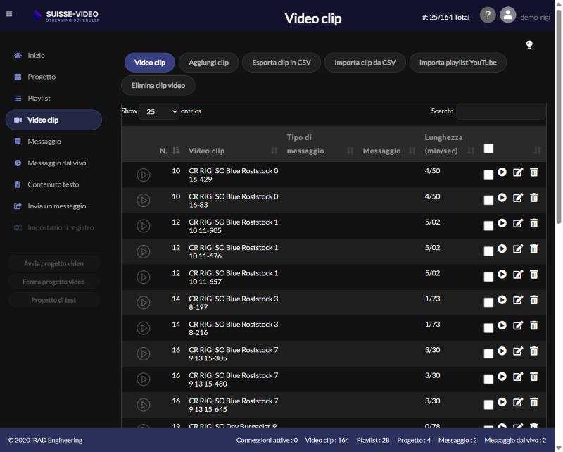 Menu Video clip